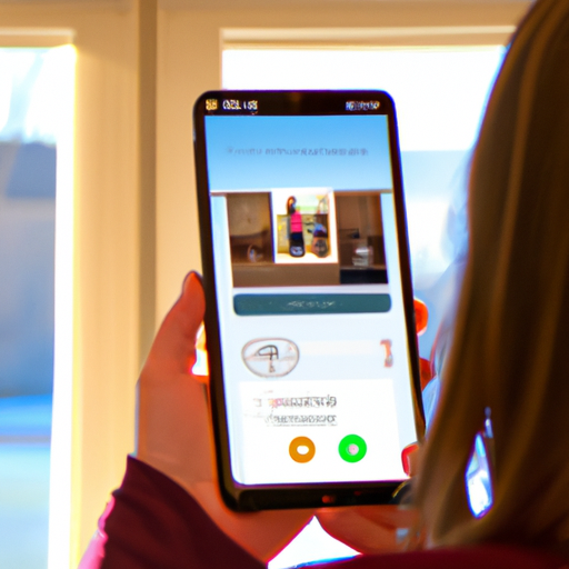 תמונה של משפחה המשתמשת באפליקציית סמארטפון כדי לשלוט ולנטר את מערכת האבטחה החכמה של הבית שלה מרחוק.