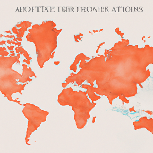 מפה המדגישה מדינות עם טיפולי הבוטוקס המשתלמים ביותר