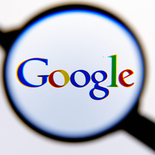 זכוכית מגדלת מעל הלוגו של גוגל