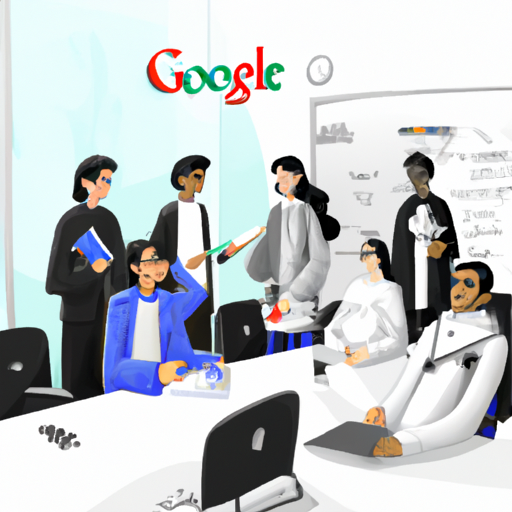 קבוצה של אנשים דנים בעדכוני Google בפגישה