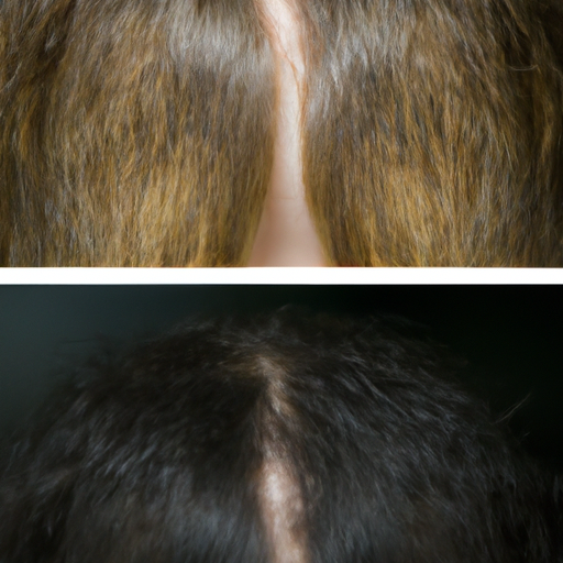 3. צילום השוואתי המראה את השיער לפני ואחרי שימוש בנוטרופיים.
