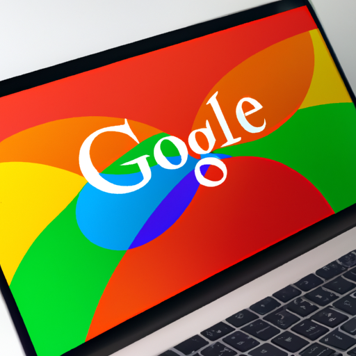 הלוגו הצבעוני של גוגל מוצג על מסך מחשב נייד