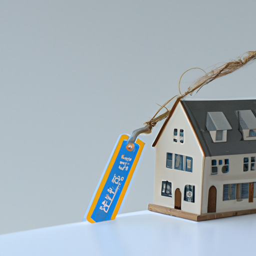 צילום בית יפהפה עם תג מחיר הממחיש את חשיבות שווי הנכס בהלוואת משכנתא.