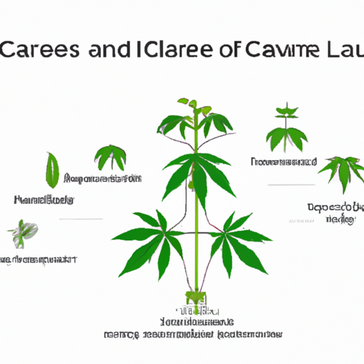 A diagram showing the life cycle of cannabis, highlighting the vegetative stage