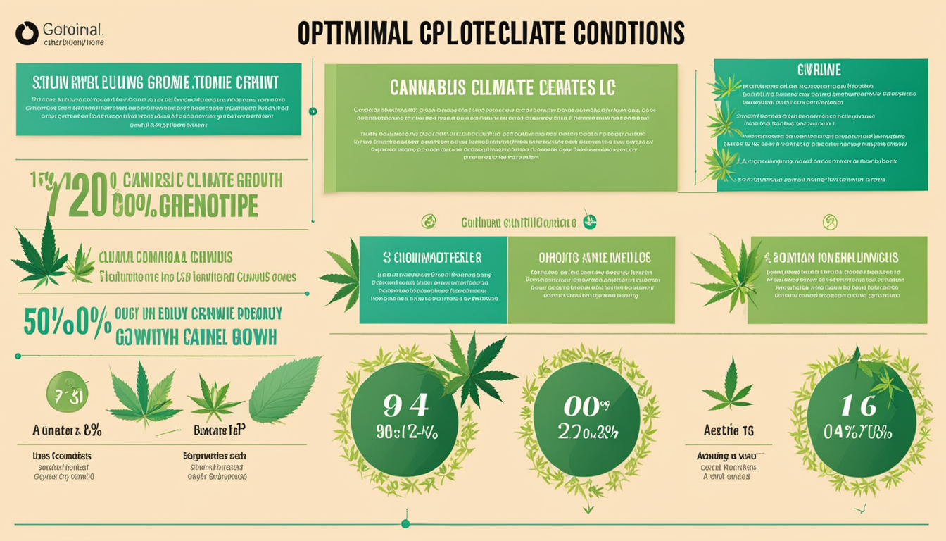 5. Infographics depicting optimal climate conditions for cannabis growth