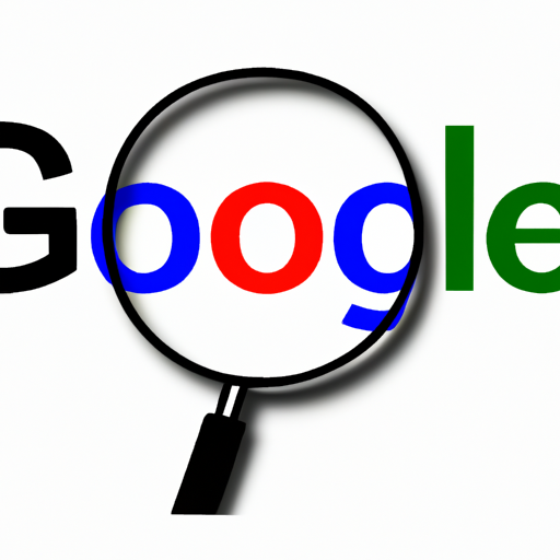 איור של זכוכית מגדלת מנוע חיפוש עם הלוגו של גוגל