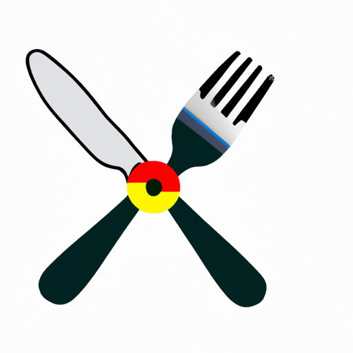 איור של הלוגו של גוגל עם מזלג וסכין