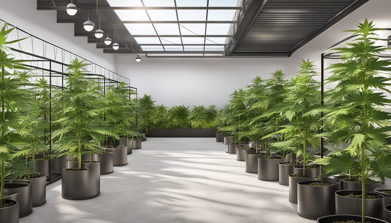 1. An illustration of a well-planned indoor cannabis garden layout.