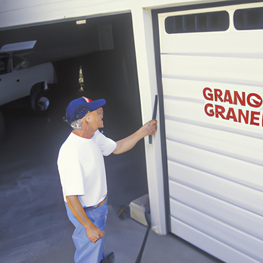 A technician from Los Angeles Garage Doors Pro follows safety protocols