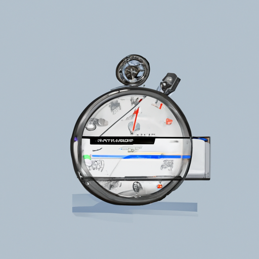 שעון עצר מתזמן את מהירות הטעינה של אתר אינטרנט
