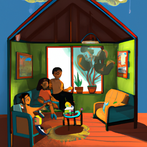 3. תמונה המתארת משפחה שנהנית מהנוחות של ביתה החסכוני באנרגיה.