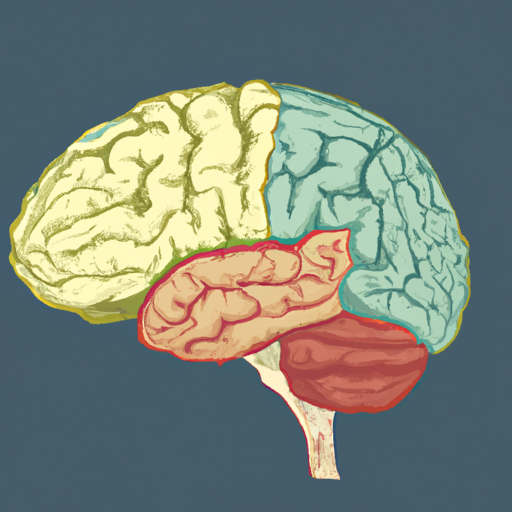 איור של מוח עם קטעים המדגישים אזורים רגשיים