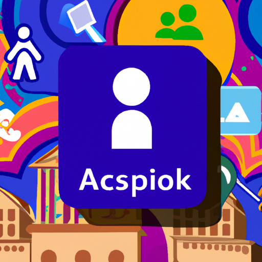 לוגו של פייסבוק עם סמלי סיוע ציבורי ברקע