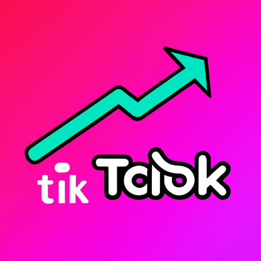לוגו TikTok עם גרף עולה ברקע