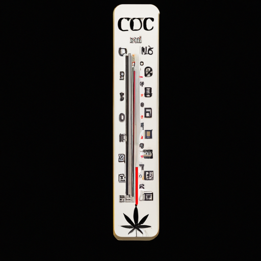 5. A thermometer displaying the optimal temperature range for cannabis vegetative stage