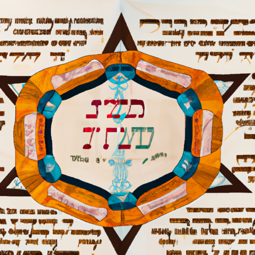 An artistically designed modern Ketubah adorned with vibrant colors and symbols