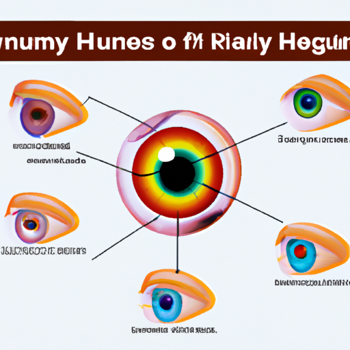 תמונה הממחישה את החלקים השונים של העין האנושית המשמשים באירידולוגיה.