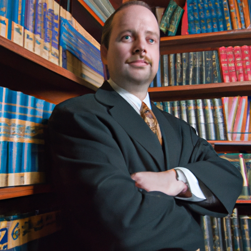 תמונה של עורך דין כללי בספרייה מוקפת בספרי משפטים מגוונים, המתארת את מגוון המומחיות הרחב שלהם