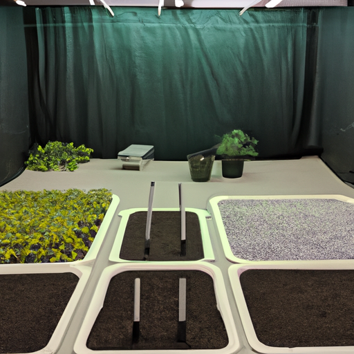 A photo of a fully prepared indoor grow space ready for planting.
