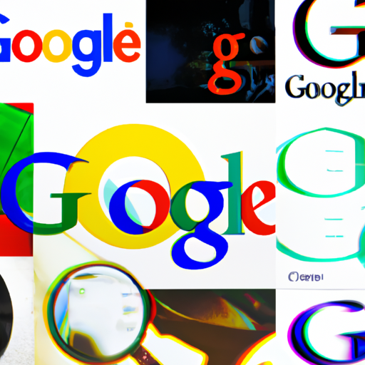 קולאז' של הלוגו של גוגל ועדכוני אלגוריתמי חיפוש שונים