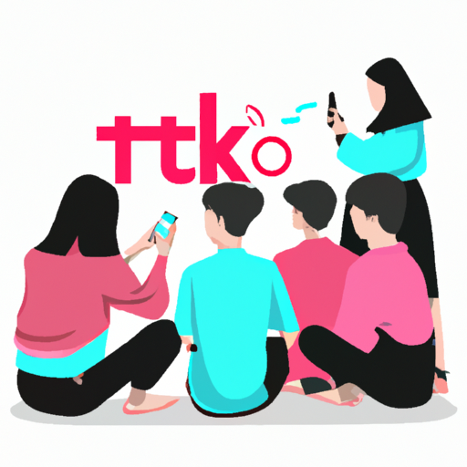 קבוצה של אנשים שנהנים מתוכן TikTok בסמארטפונים שלהם