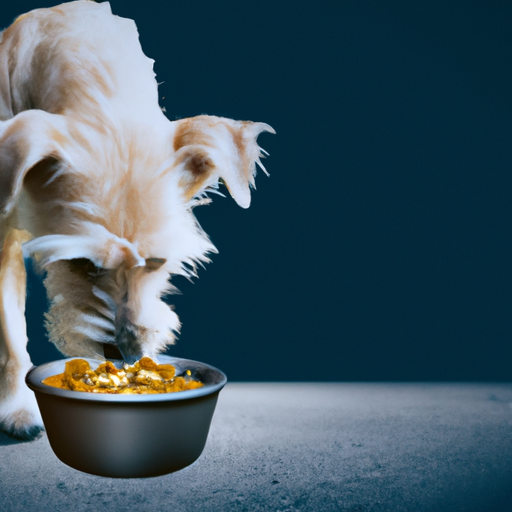 תמונה של כלב אוכל אוכל טיפולי מקערה