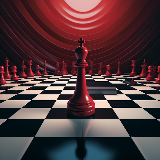 איור של לוח שחמט המייצג חשיבה אסטרטגית בעסקים