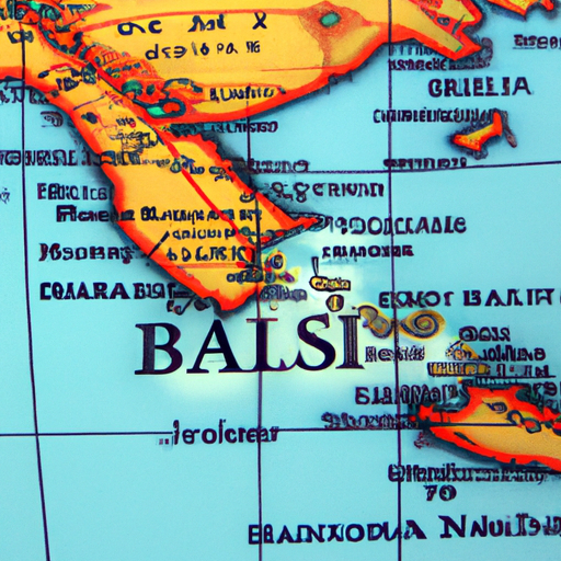 מפה של אינדונזיה המדגישה מעברים בינלאומיים ואת האי באלי