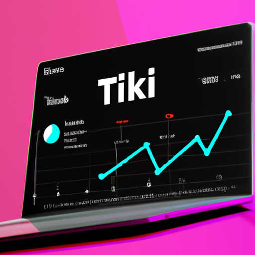 מסך מחשב נייד המציג ניתוח ומדדי ביצועים של TikTok