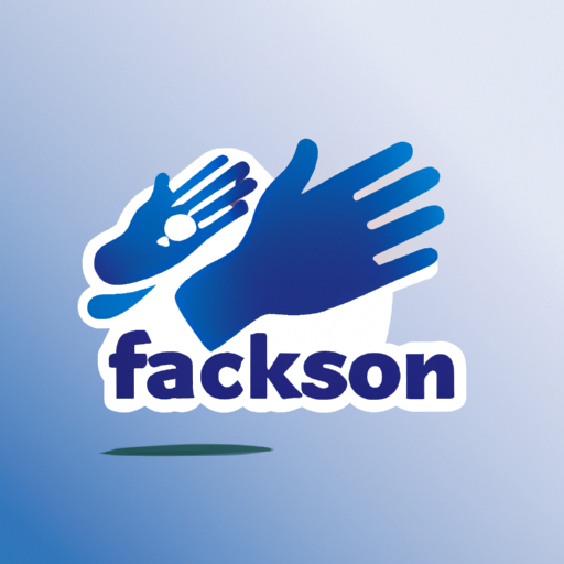 לוגו של פייסבוק עם אייקון של יד עוזרת