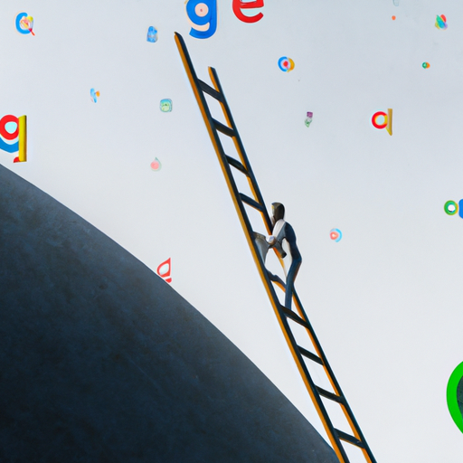 אדם מטפס על סולם, המייצג את ההתאמה לתפיסת העולם המעודכנת של גוגל