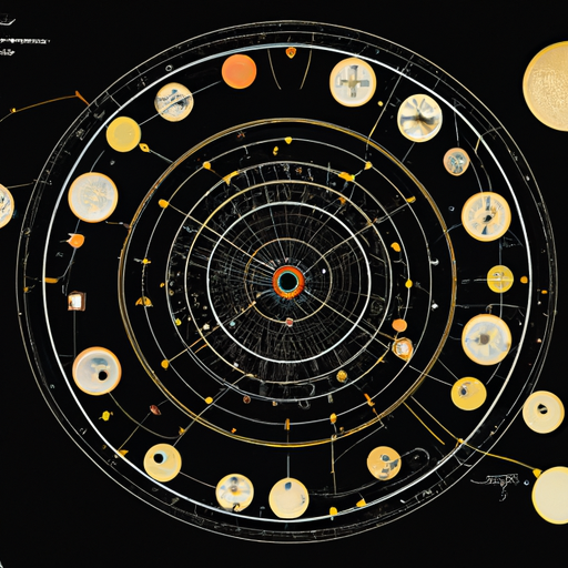 3. תרשים המראה עמדות פלנטריות שונות במפה אסטרולוגית