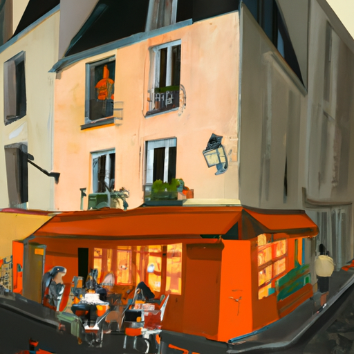 ביסטרו מקומי נעים חבוי ברחוב צדדי פריזאי, עם פטרונים שנהנים מהמטבח הצרפתי המסורתי.
