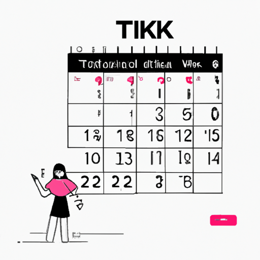 לוח שנה תוכן עבור קמפיין שיווק TikTok של מותג.