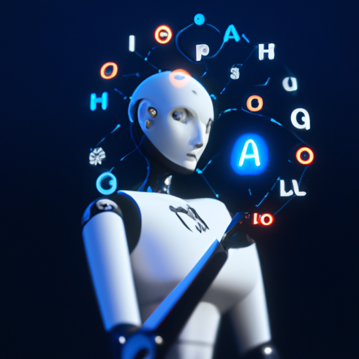 רובוט המייצג AI באלגוריתם של גוגל