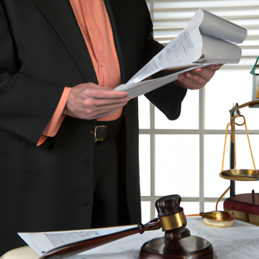 עורך דין מקרקעין בודק מסמכים משפטיים.
