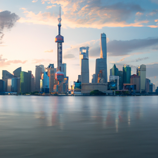נוף קו רקיע של שנגחאי המראה את ההתפתחות הכלכלית