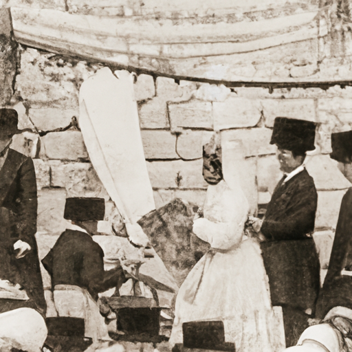 צילום וינטג' המתאר חתונה יהודית מסורתית בראשית מדינת ישראל