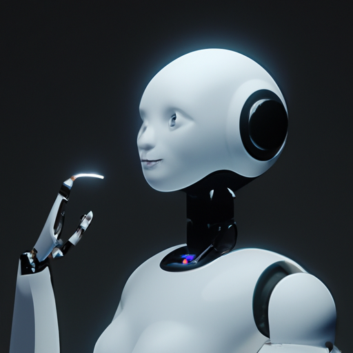רובוט AI עתידני הקשור לאלגוריתם של גוגל