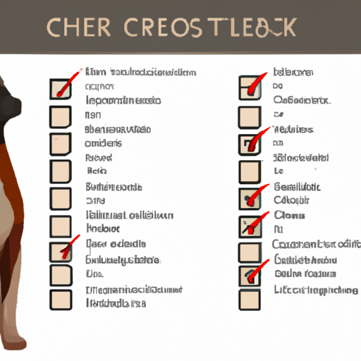 תמונת צ'ק-ליסט המדגישה גורמים שיש לקחת בחשבון בעת בחירת גזע כלבים