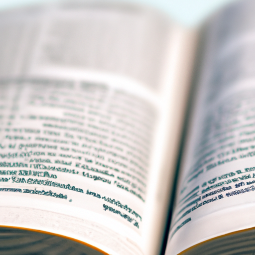 תמונה של מילון רב לשוני שנפתח על דף, המייצג את בסיס הידע לתרגומי נוטריון