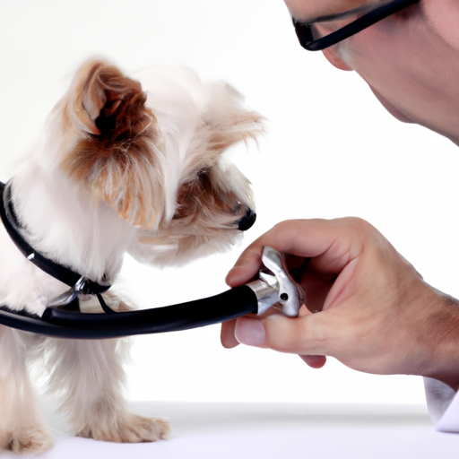 5. כלב קטן שעובר בדיקת וטרינר, מדגיש את החשיבות של בדיקות בריאות קבועות.