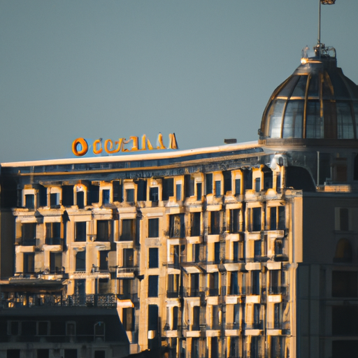 נוף חיצוני מדהים של מלון אמבסדורי טביליסי, המציג את הארכיטקטורה האלגנטית שלו