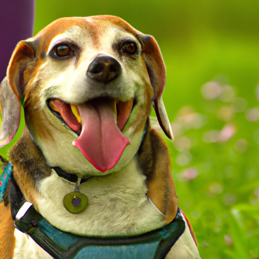 A happy Beagle bringing joy to a person's life