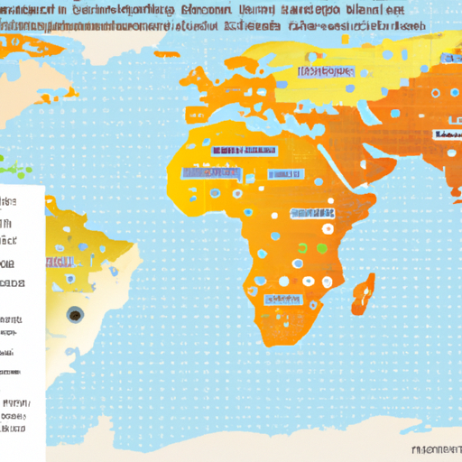 מפה המציגה תמריצים ותוכניות ממשלתיות שונות לאימוץ אנרגיה סולארית במדינות שונות