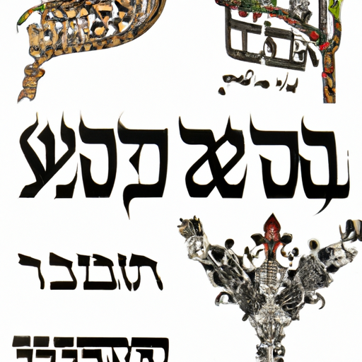 A collage of popular Hebrew tattoo designs, showcasing the variety and intricacy.