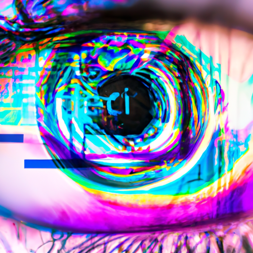 3. תמונת מאקרו של עין אנושית עם גרפיקה שכבת-על המציינת אזורי קשתית שונים שנותחו באירידיולוגיה