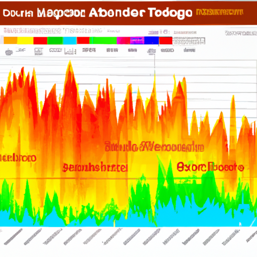 מפת חום המציגה שיעורי מעורבות גבוהים עבור מודעות Taboola באתר של בעל אתר