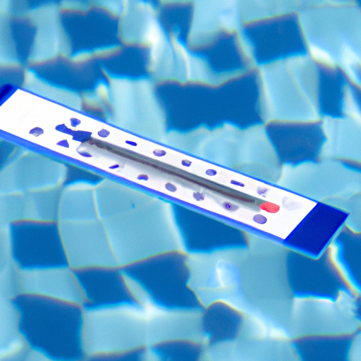תמונה המציגה מדחום בבריכה ביום קריר, המסמל טמפרטורות נמוכות.