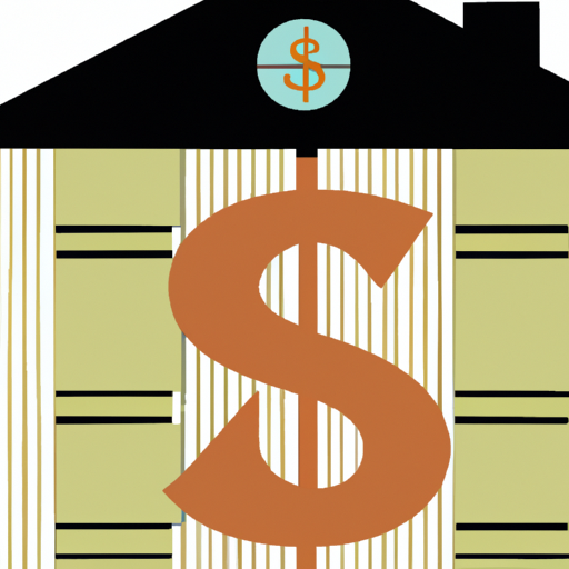 איור של בית עם סימן דולר, המייצג את המושג משכנתא.